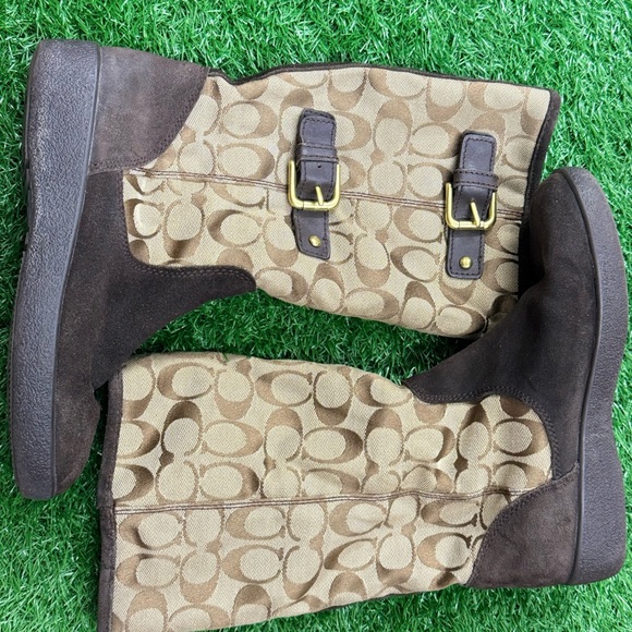 Coach Shoes - COACH TINAH Q1357 SIGNATURE Logo Size 5 1/2B Fleece lined, Warm &‎ Cozy Boot